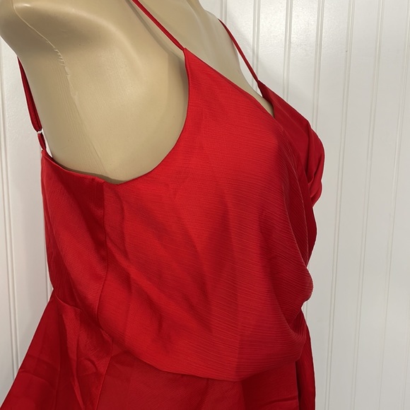 Anthropologie ASTR the Label Red Tina Tie-Waist Satin Cami Medium NWT - Picture 4 of 12
